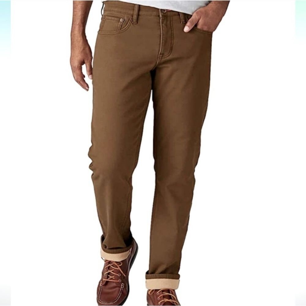 Weatherproof Vintage Stretch Canvas Bonded Fleece Lining Pants Men's Size 40